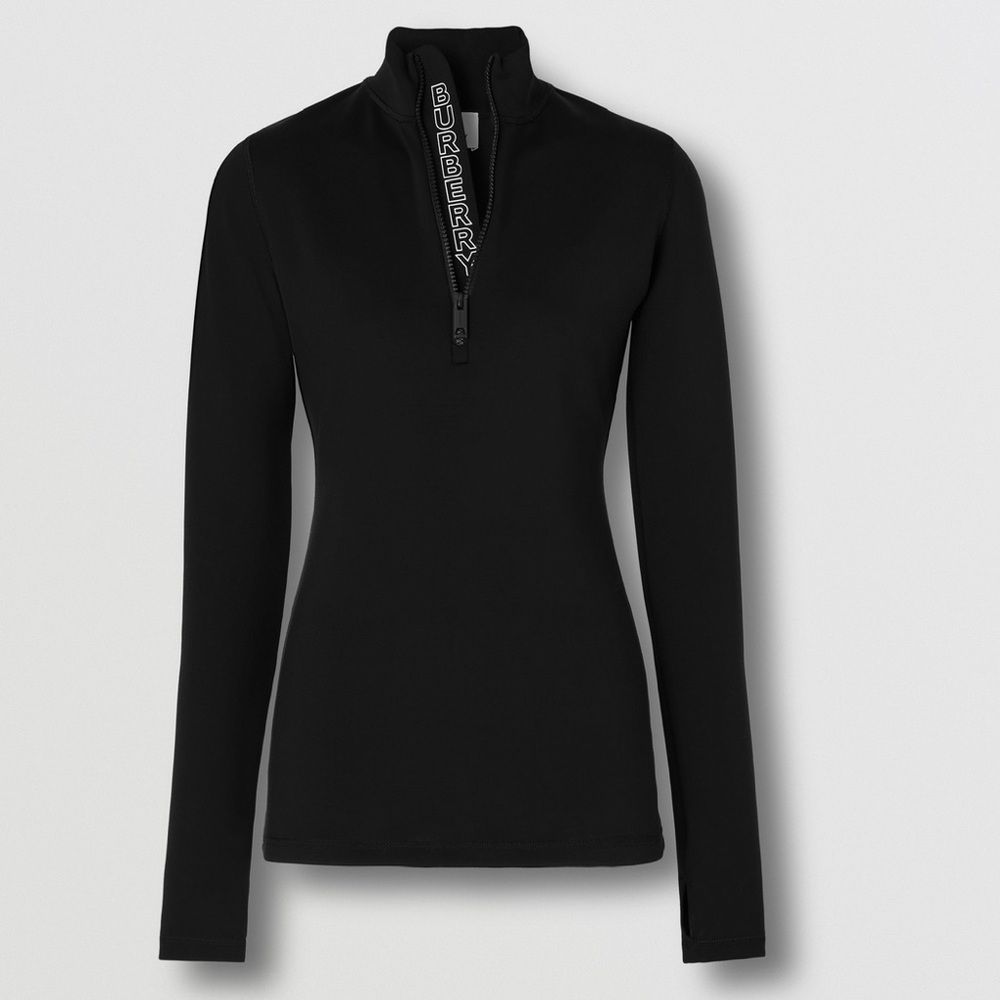Burberry Black Long Sleeve 3/4 Zip